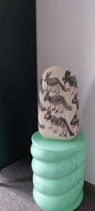 Grote afbeelding Vaas met honden