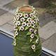 Kleine afbeelding van Vaas met keramiek bloemen