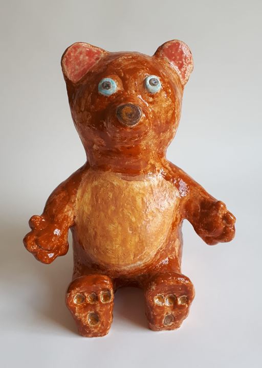 Grote afbeelding Teddybeer van klei
